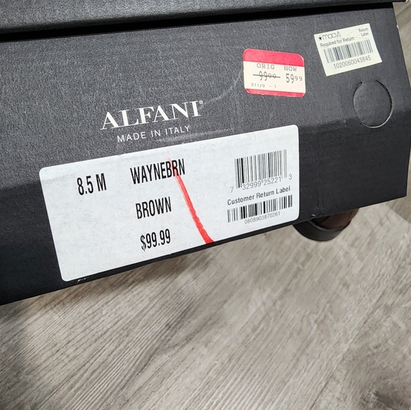 Alfani men's Distressed leather boot, 8.5M - Picture 8 of 8